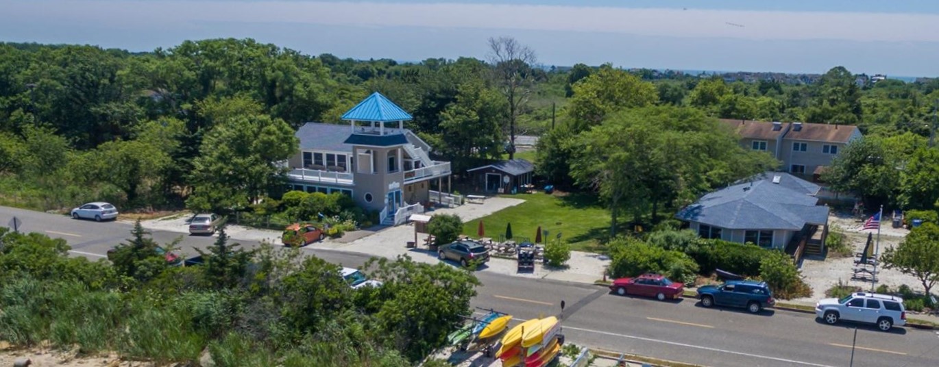 Nature Center of Cape May campus with its blue-roofed observation tower